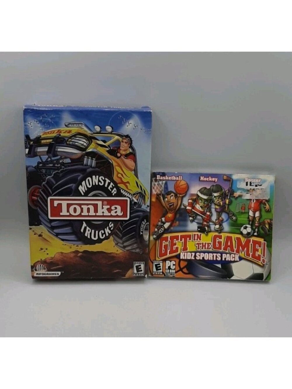 Monster Tonka Trucks and Get in the Game pc CD-Rom software game NEW Set of 2